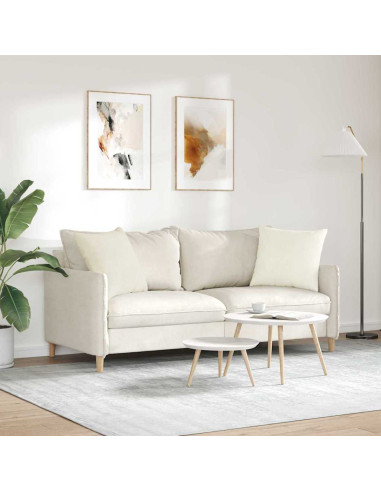 Cuscini da Divano 2 pcs Crema 50 x 50 cm Tessuto in Cords