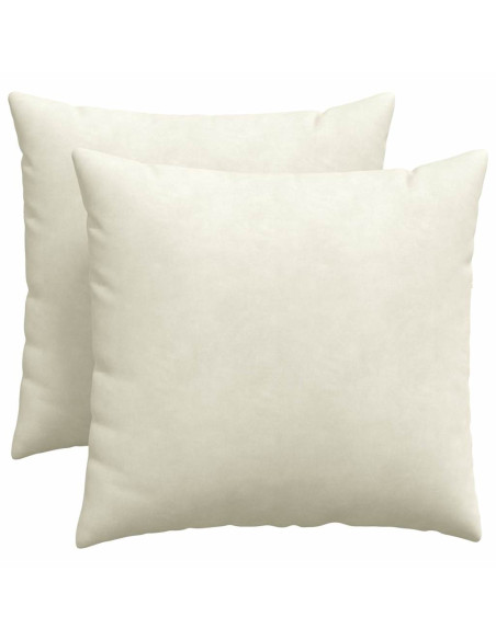 Cuscini da Divano 2 pcs Crema 50 x 50 cm Tessuto in Cords