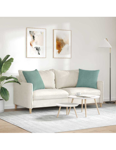 Cuscini da Divano 2 pcs Verde Mare 50 x 50 cm Tessuto in Cords