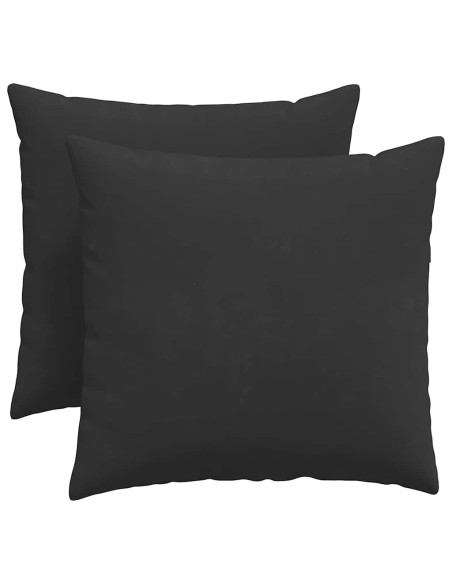 Cuscini da Divano 2 pcs Nero 50 x 50 cm Tessuto