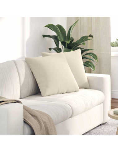 Cuscini da Divano 2 pcs Beige 50 x 50 cm Tessuto