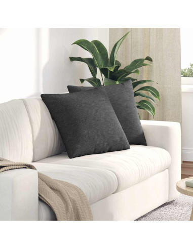 Cuscini da Divano 2 pcs Grigio scuro 50 x 50 cm