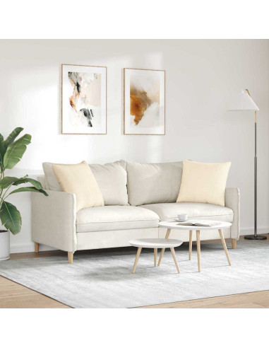 Cuscini da Divano 2 pcs Crema 50 x 50 cm Tessuto in Cords