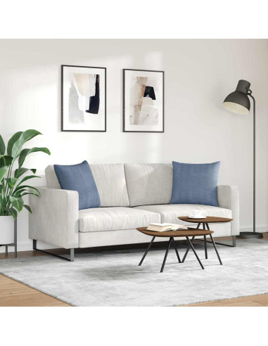 Cuscini da Divano 2 pcs Blu 50 x 50 cm Tessuto in Cords