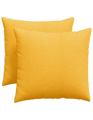 Cuscini da Divano 2 pcs Giallo Chiaro 50 x 50 cm
