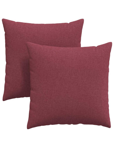 Cuscini da Divano 2 pcs Rosso Vino 60 x 60 cm Tessuto