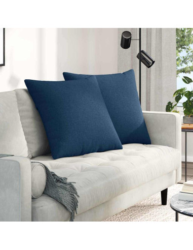 Cuscini da Divano 2 pcs Blu 60 x 60 cm Tessuto