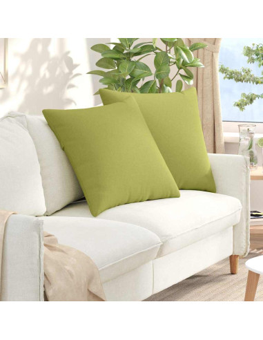 Cuscini da Divano 2 pcs Verde chiaro 60 x 60 cm Tessuto