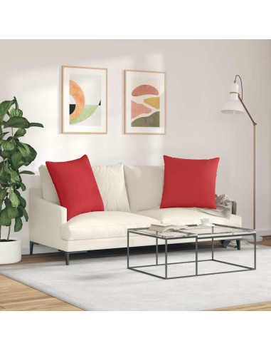 Cuscini da Divano 2 pcs Rosso 60 x 60 cm Tessuto
