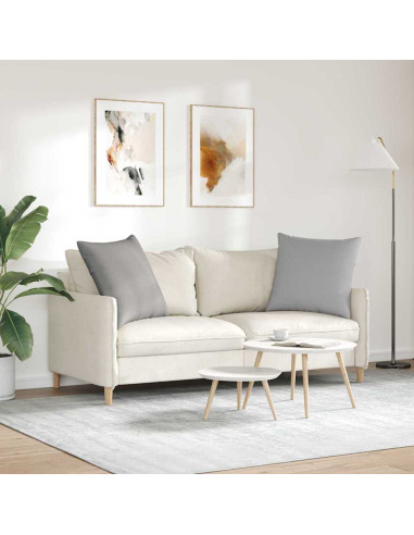 Cuscini da Divano 2 pcs Grigio 60 x 60 cm Tessuto