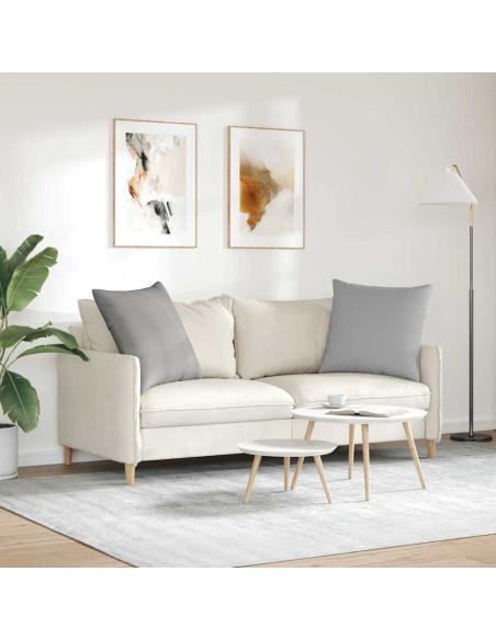 Cuscini da Divano 2 pcs Grigio 60 x 60 cm Tessuto