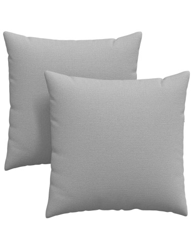 Cuscini da Divano 2 pcs Grigio 60 x 60 cm Tessuto
