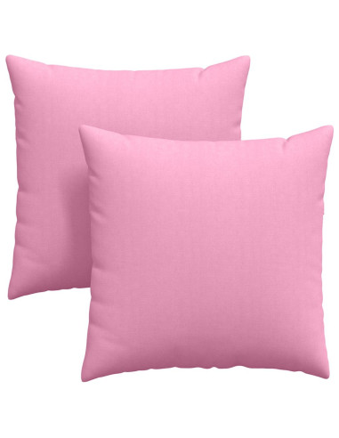 Cuscini da Divano 2 pcs Rosa 60 x 60 cm Tessuto