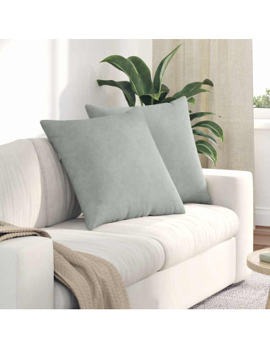 Cuscini da Divano 2 pcs Grigio chiaro 60 x 60 cm
