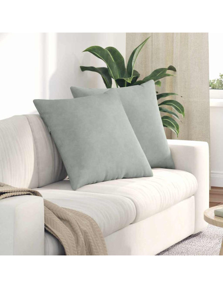 Cuscini da Divano 2 pcs Grigio chiaro 60 x 60 cm