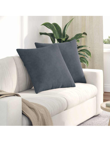 Cuscini da Divano 2 pcs Grigio scuro 60 x 60 cm