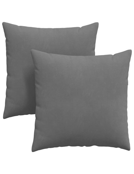 Cuscini da Divano 2 pcs Grigio scuro 60 x 60 cm Tessuto
