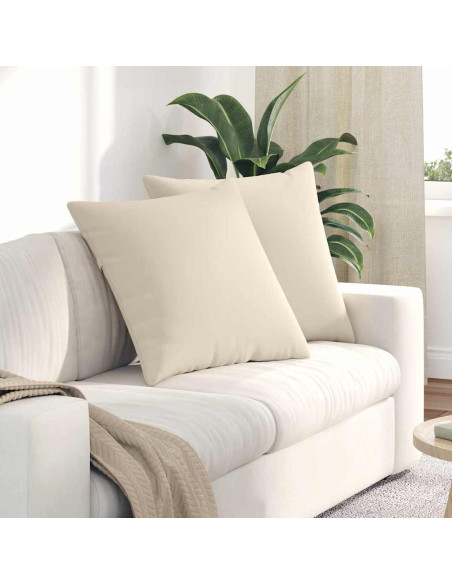 Cuscini da Divano 2 pcs Beige 60 x 60 cm Tessuto