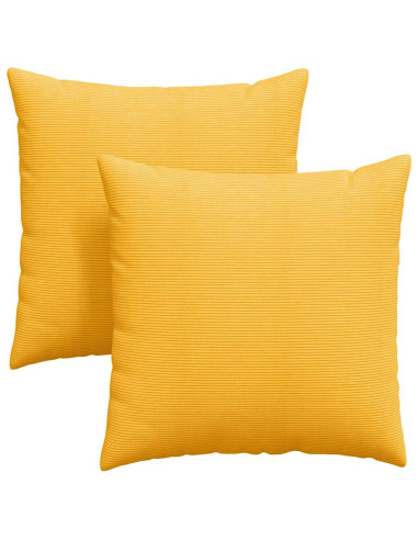 Cuscini da Divano 2 pcs Giallo Chiaro 60 x 60 cm