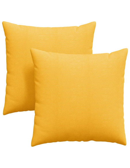 Cuscini da Divano 2 pcs Giallo Chiaro 60 x 60 cm