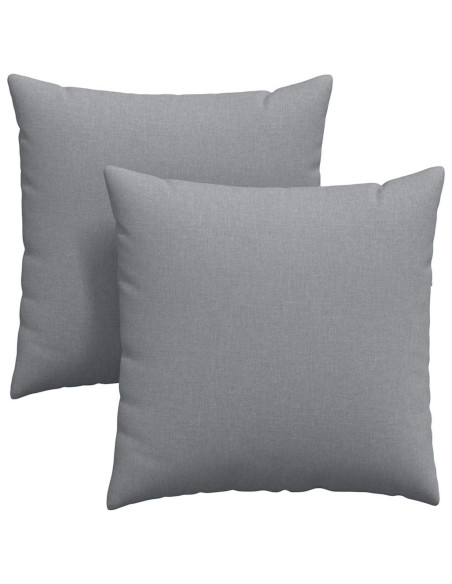 Cuscini da Divano 2 pcs Grigio chiaro 80 x 80 cm Tessuto