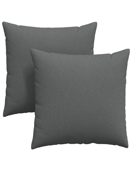 Cuscini da Divano 2 pcs Grigio scuro 80 x 80 cm Tessuto