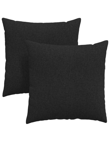 Cuscini da Divano 2 pcs Nero 80 x 80 cm Tessuto