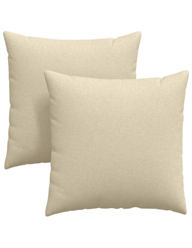 Cuscini da Divano 2 pcs Crema 80 x 80 cm Tessuto