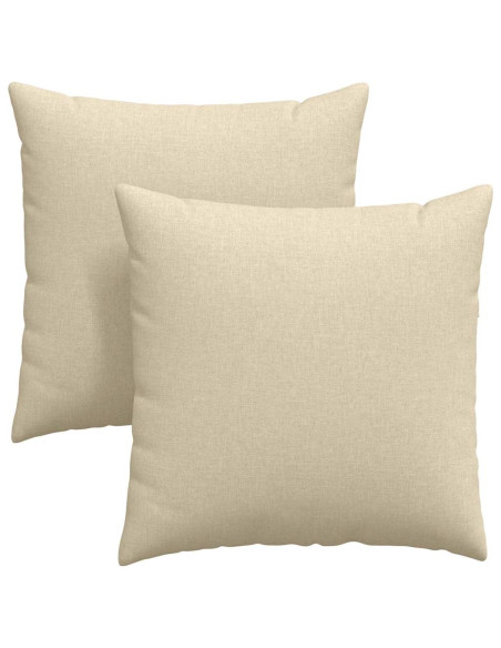 Cuscini da Divano 2 pcs Crema 80 x 80 cm Tessuto