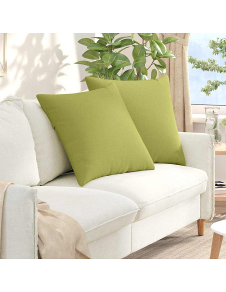 Cuscini da Divano 2 pcs Verde chiaro 80 x 80 cm Tessuto