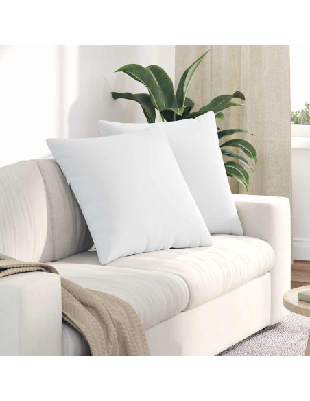 Cuscini da Divano 2 pcs Bianco 80 x 80 cm Tessuto