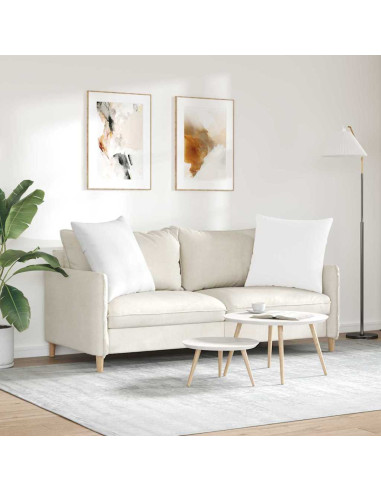 Cuscini da Divano 2 pcs Bianco 80 x 80 cm Tessuto