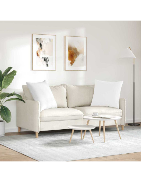 Cuscini da Divano 2 pcs Bianco 80 x 80 cm Tessuto