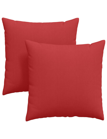 Cuscini da Divano 2 pcs Rosso 80 x 80 cm Tessuto