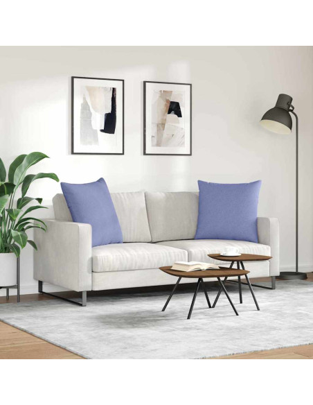Cuscini da Divano 2 pcs Blu 80 x 80 cm Tessuto