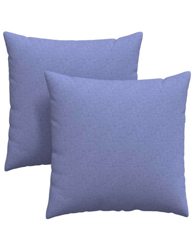 Cuscini da Divano 2 pcs Blu 80 x 80 cm Tessuto