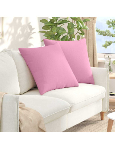 Cuscini da Divano 2 pcs Rosa 80 x 80 cm Tessuto