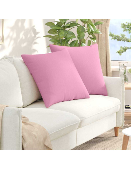 Cuscini da Divano 2 pcs Rosa 80 x 80 cm Tessuto