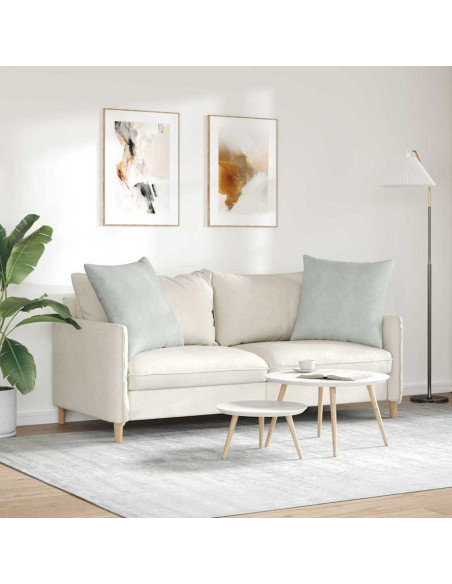 Cuscini da Divano 2 pcs Grigio chiaro 80 x 80 cm