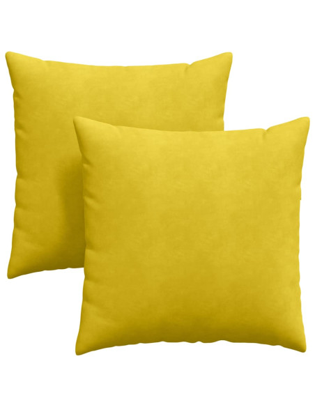 Cuscini da Divano 2 pcs Giallo 80 x 80 cm Tessuto in Cords