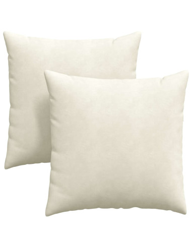 Cuscini da Divano 2 pcs Crema 80 x 80 cm Tessuto in Cords
