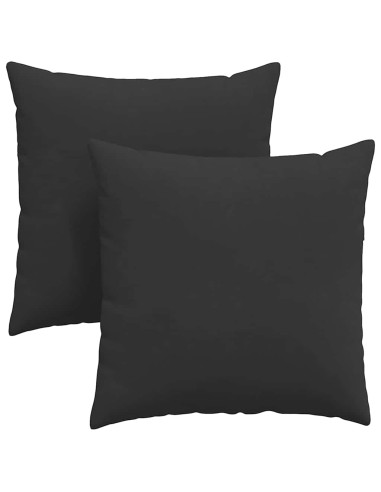 Cuscini da Divano 2 pcs Nero 80 x 80 cm Tessuto