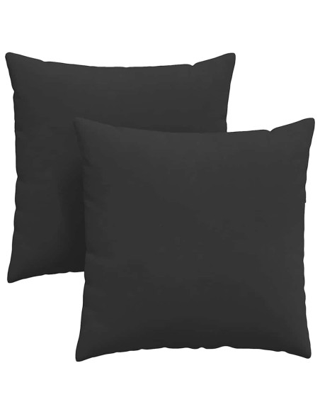 Cuscini da Divano 2 pcs Nero 80 x 80 cm Tessuto