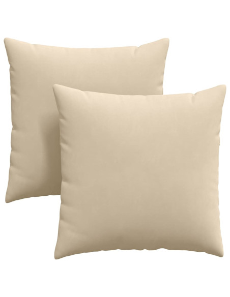 Cuscini da Divano 2 pcs Crema 80 x 80 cm Tessuto