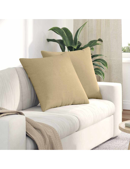 Cuscini da Divano 2 pcs Grigio Verde 80 x 80 cm