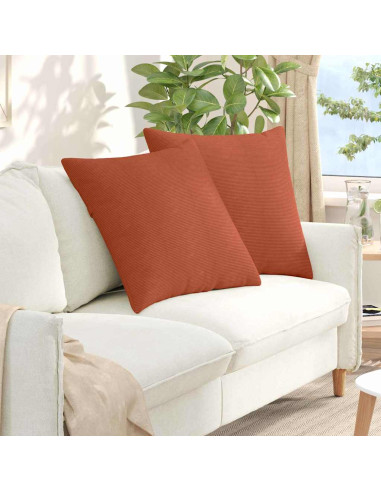 Cuscini da Divano 2 pcs Rosso Arancio 80 x 80 cm