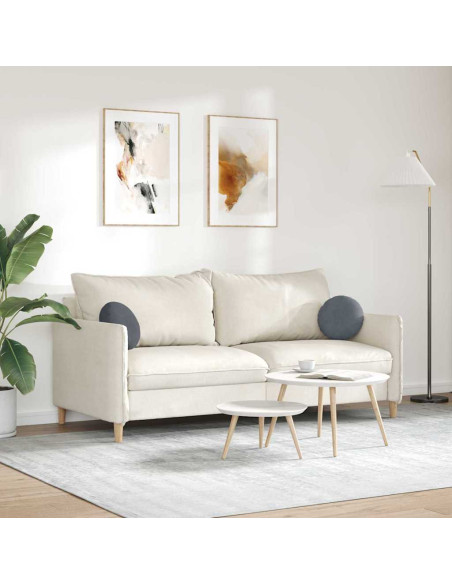 Cuscini per Seduta 2 pcs Grigio scuro Ø 40 x 13 cm Velluto