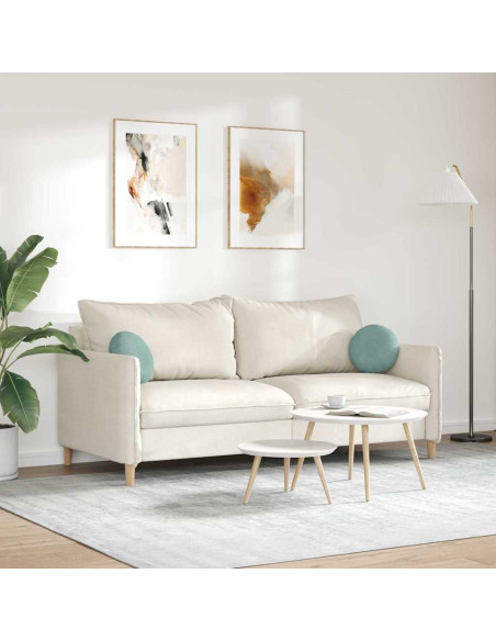 Cuscini per Seduta 2 pcs Verde Mare Ø 40 x 13 cm Velluto