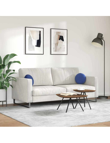 Cuscini per Seduta 2 pcs Blu Polizia Ø 40 x 13 cm Velluto