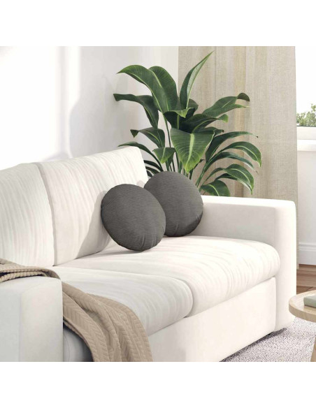 Cuscini per Seduta 2 pcs Grigio chiaro Ø 30 x 13 cm